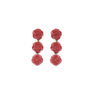 Red rose earrings